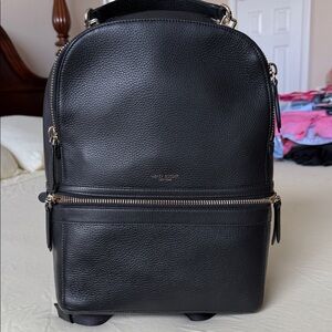 NEW Henri Bendel Black Leather Backpack
